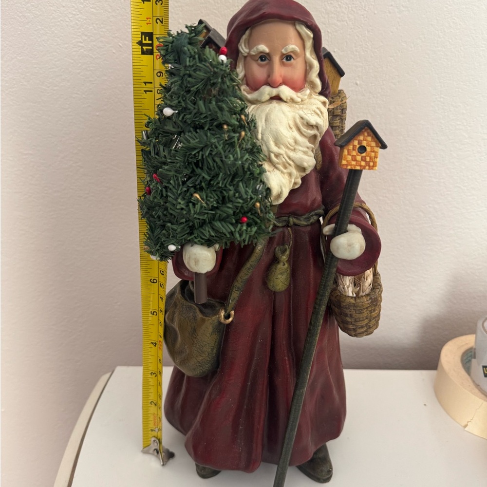 Dept. 56 Holiday Santa Figurine with Green Tree